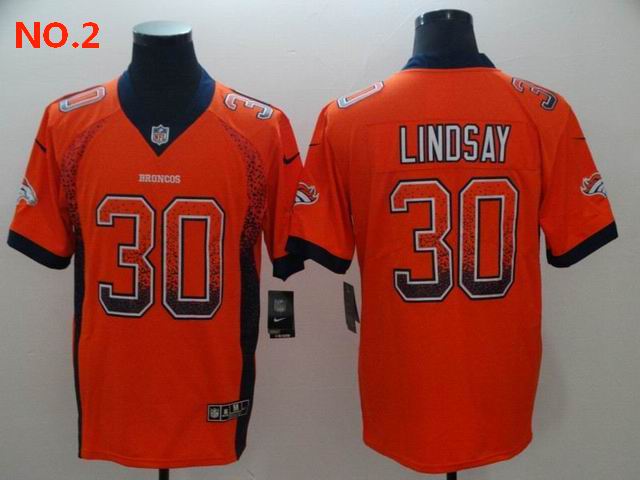 Men's Denver Broncos 30 Phillip Lindsay Jersey NO.2 ;